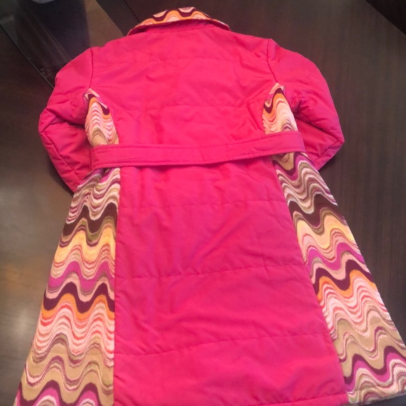 MISSONI Kids Pink and Swirl Knit Reversible Coat, Sz 8 - Picture 4 of 8
